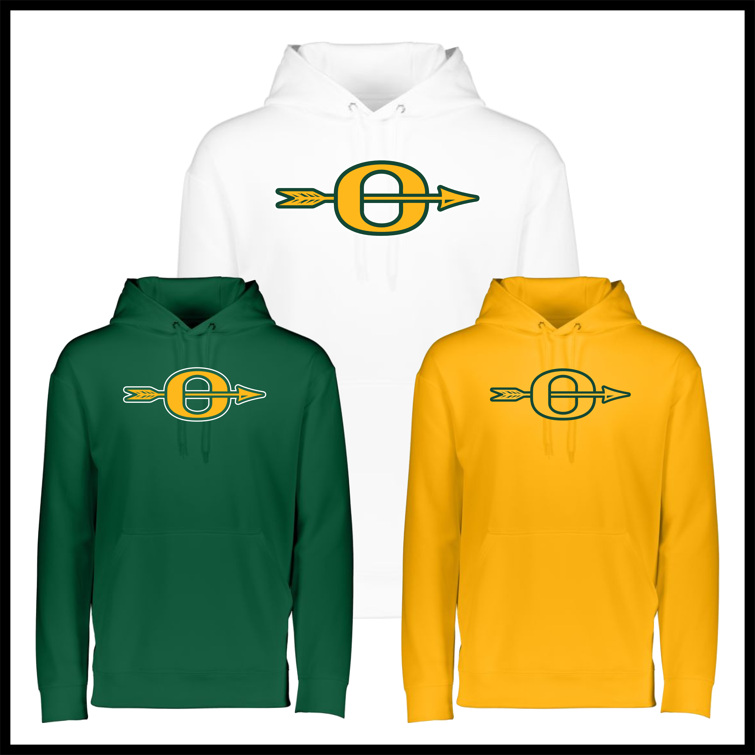 Ouachita "O" Logo 100% Poly Wicking Hoodie Sweatshirt