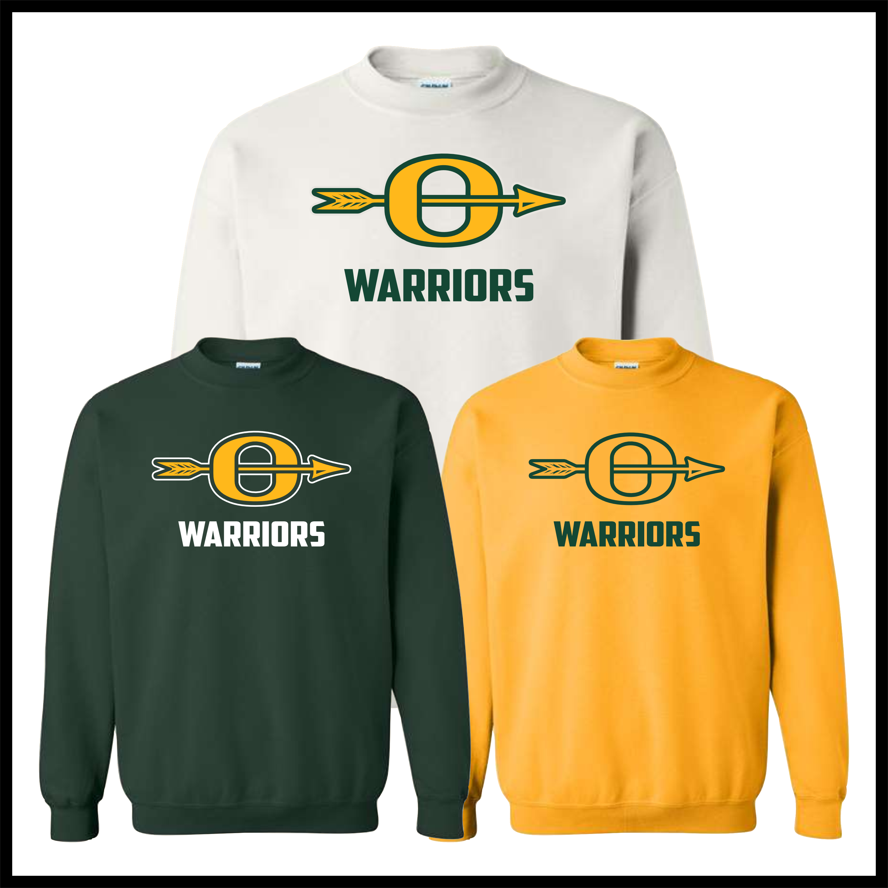 Ouachita Warriors Logo Cotton Blend Crewneck Sweatshirt