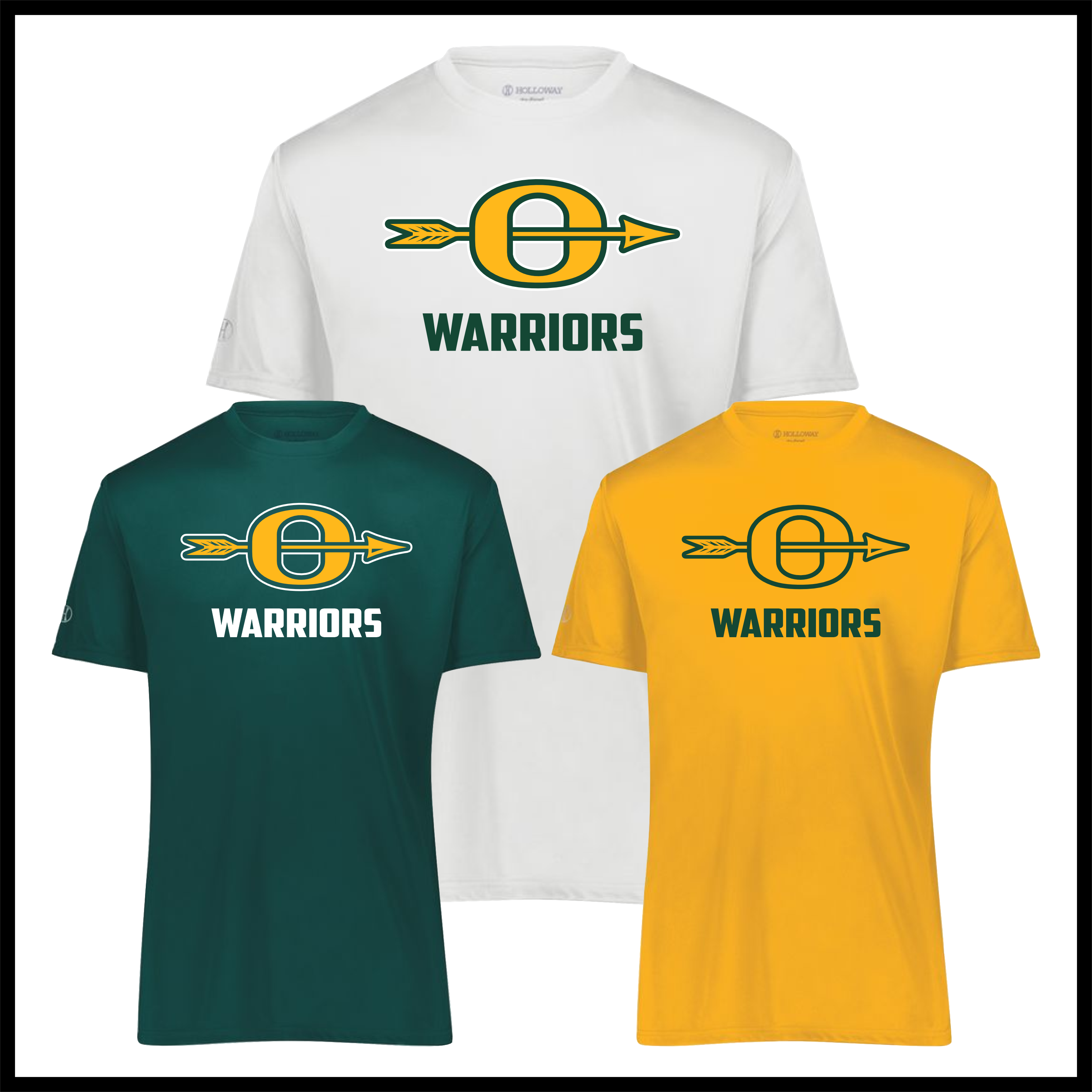 Ouachita Warriors Logo Short Sleeve 100% Poly Wicking T-Shirt