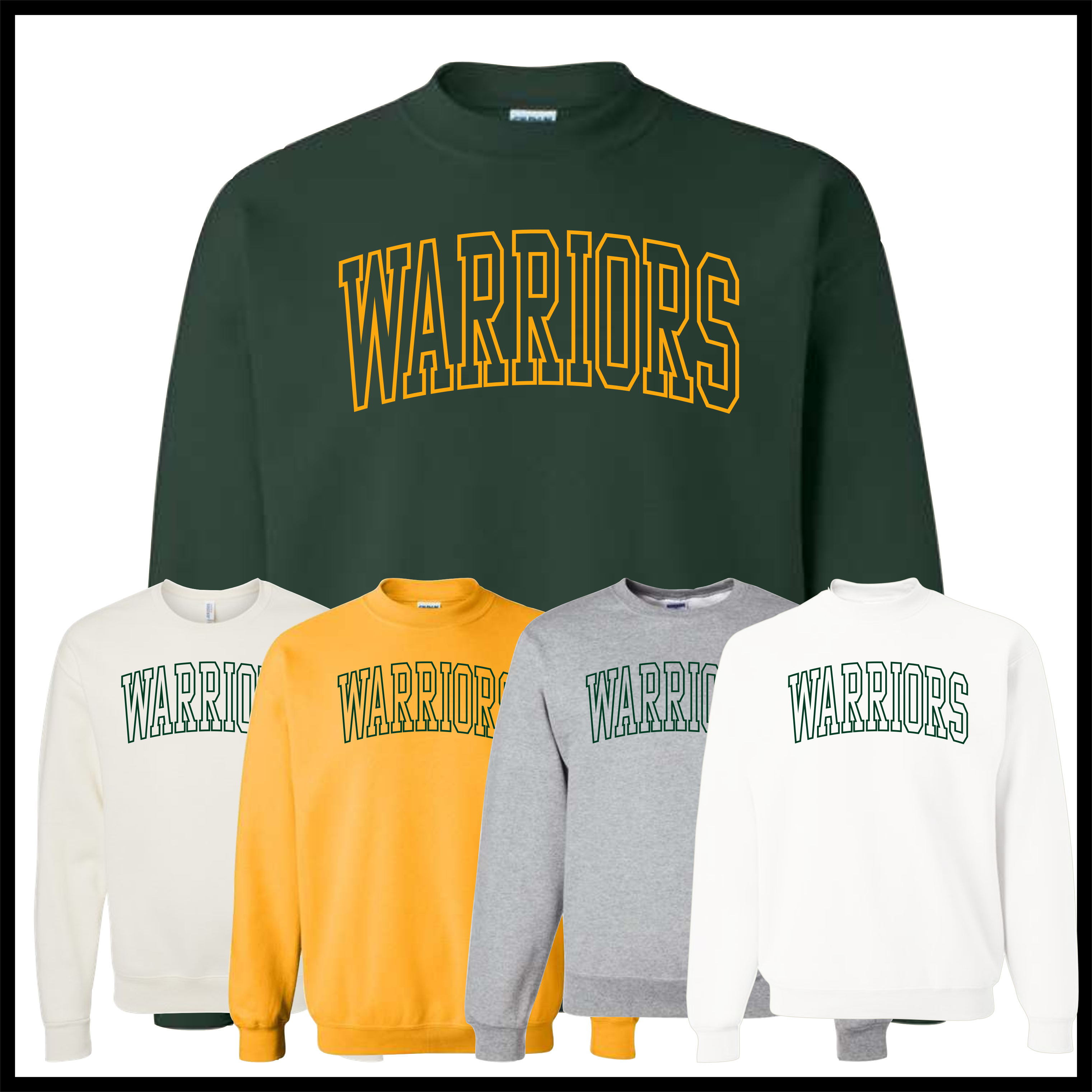 Ouachita WARRIORS Block Text Cotton Blend Crewneck Sweatshirt