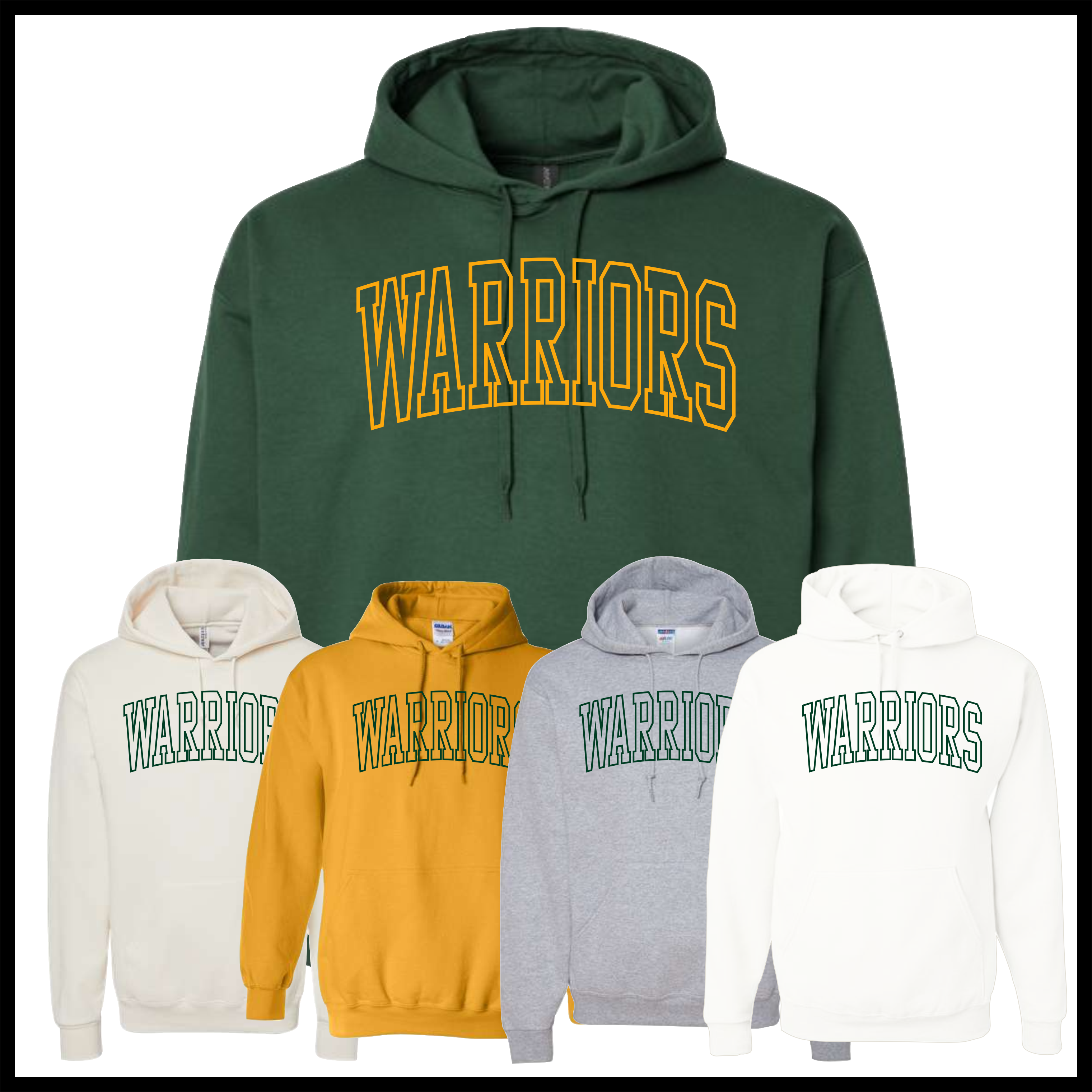 Ouachita WARRIORS Block Text Cotton Blend Hoodie Sweatshirt