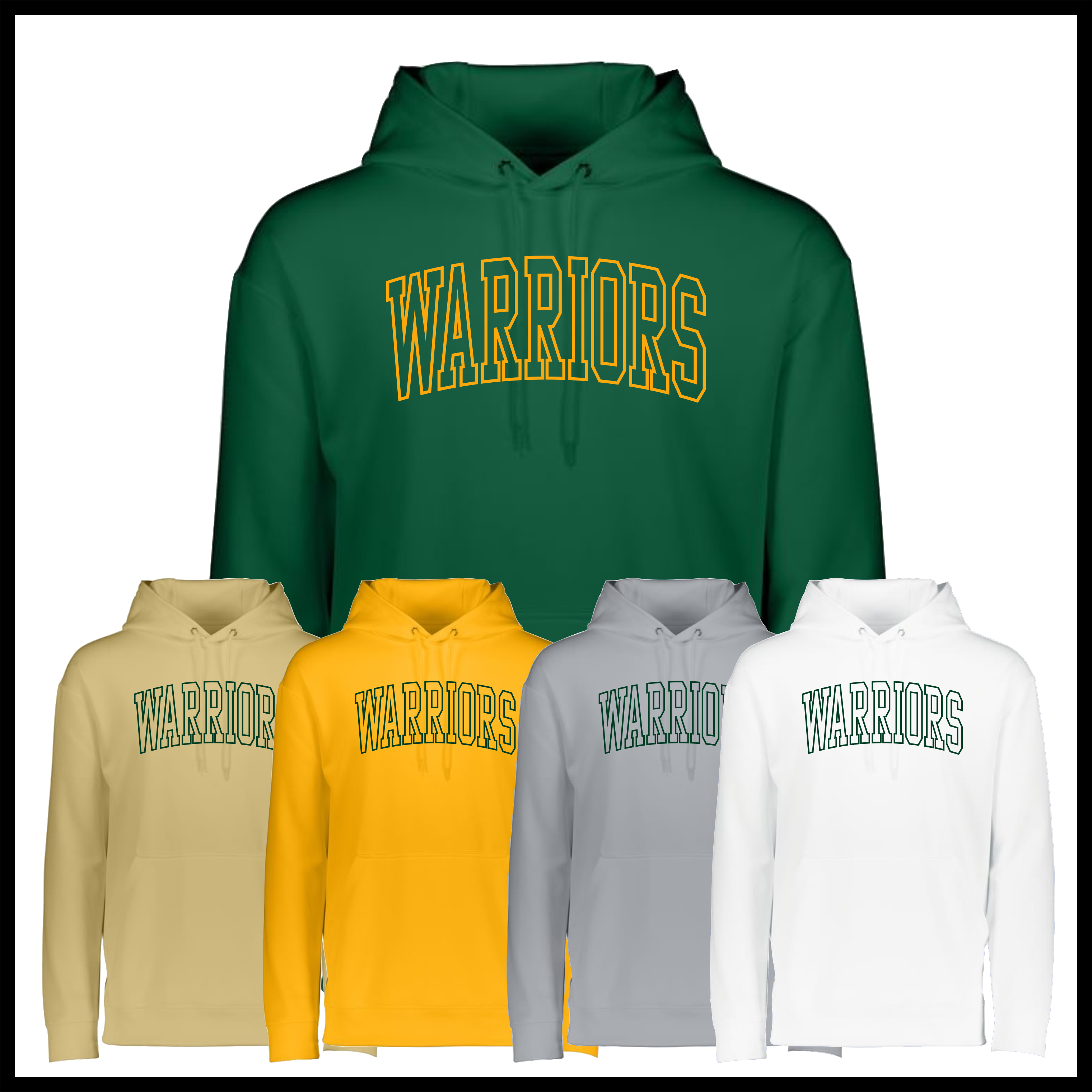 Ouachita WARRIORS Block Text 100% Poly Wicking Hoodie Sweatshirt