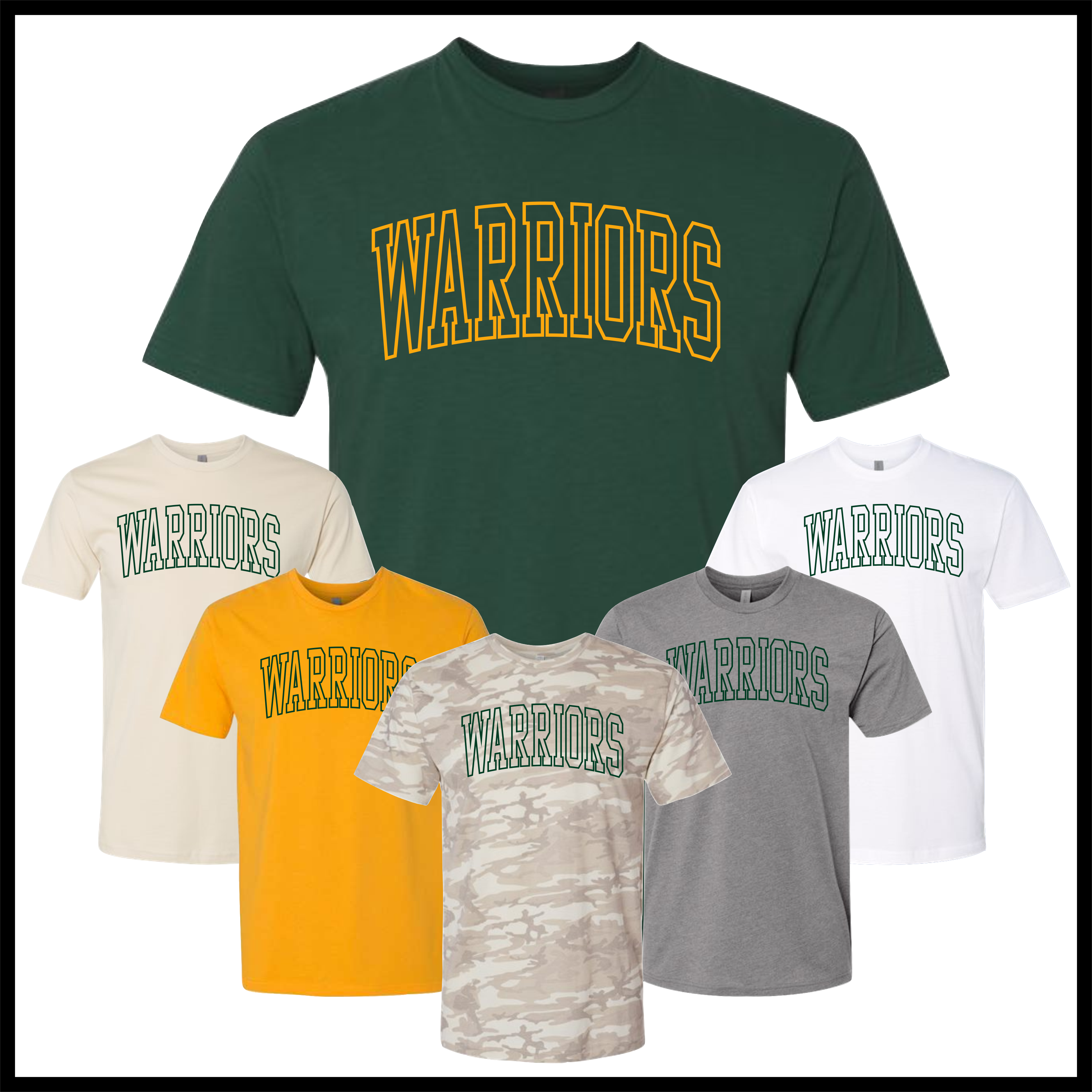 Ouachita WARRIORS Block Text Short Sleeve Ringspun Cotton T-Shirt