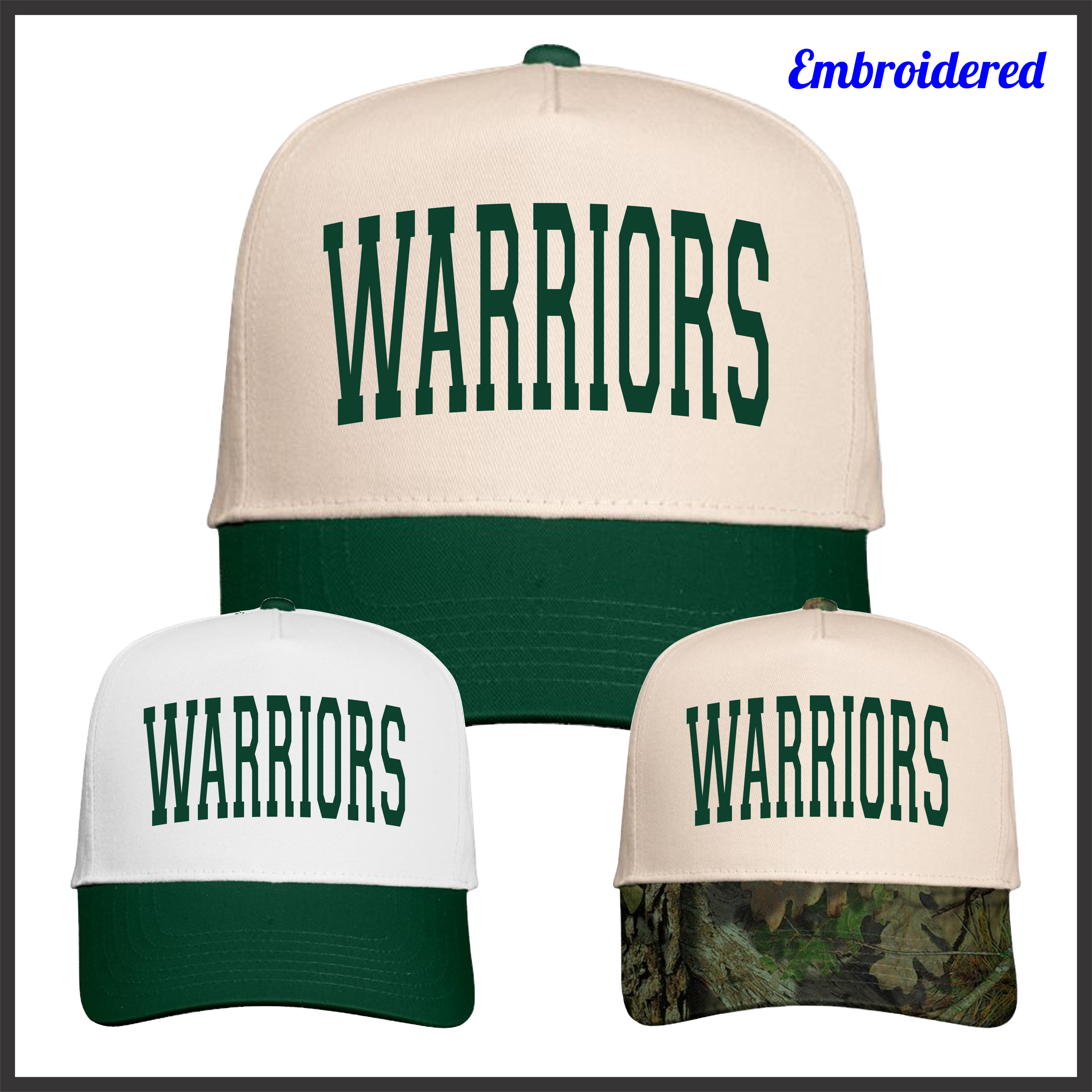 Ouachita WARRIORS Text Hat (EMBROIDERED)