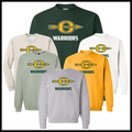 Ouachita O Logo + Warriors Text Cotton Blend Crewneck Sweatshirt