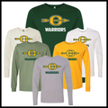 Ouachita O Logo + Warriors Text Long Sleeve Ringspun Cotton T-Shirt