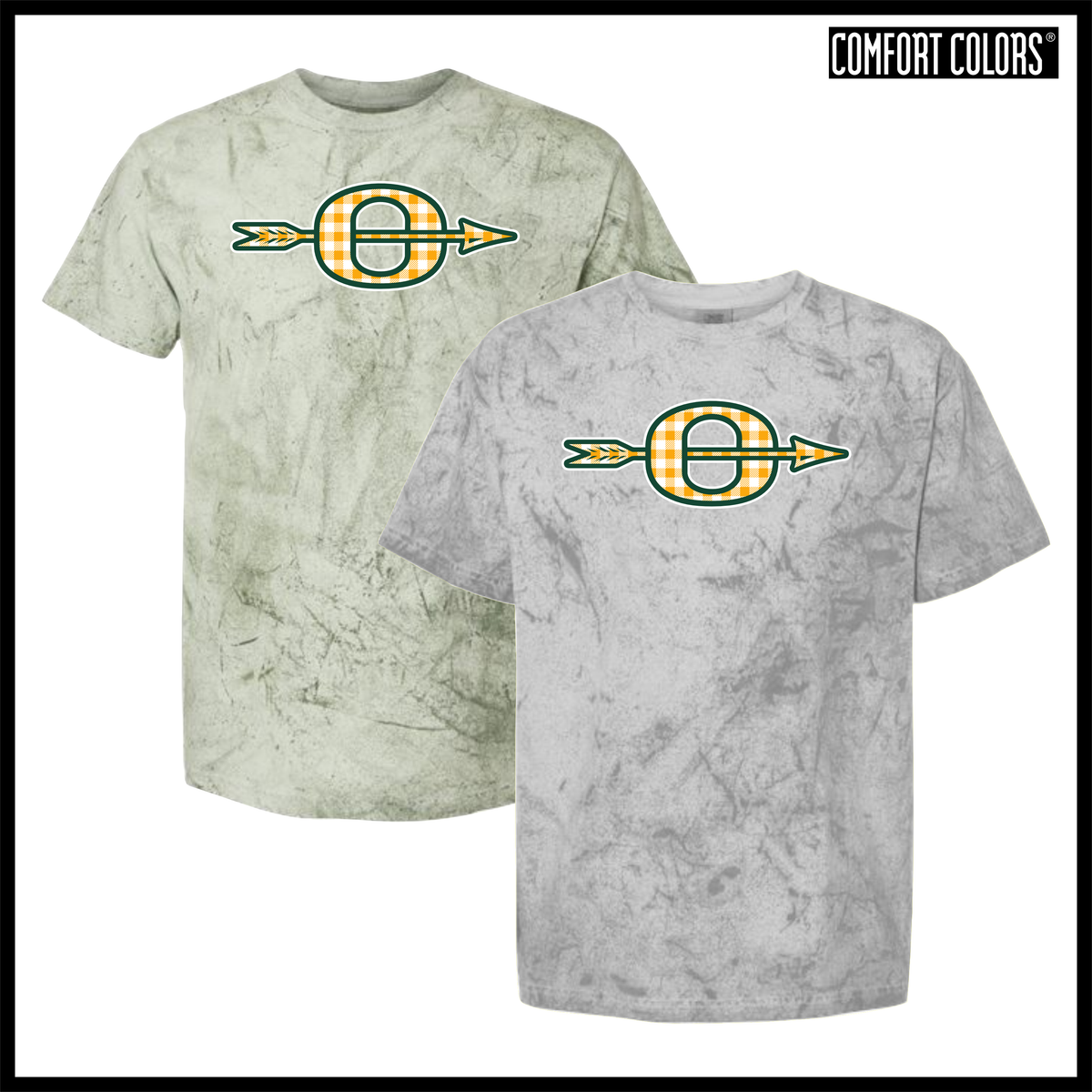 Ouachita Plaid O Logo Short Sleeve Comfort Colors Colorblast T-Shirt
