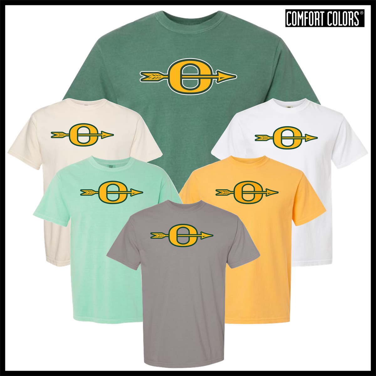 Ouachita O Logo Short Sleeve Comfort Colors T-Shirt