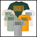 Ouachita Warriors Stacked Text Short Sleeve Ringspun Cotton T-Shirt