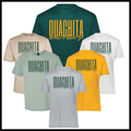 Ouachita Warriors Stacked Text Short Sleeve 100% Poly Wicking T-Shirt