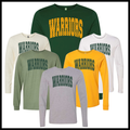 Ouachita Warriors Polka Dot Long Sleeve Ringspun Cotton T-Shirt