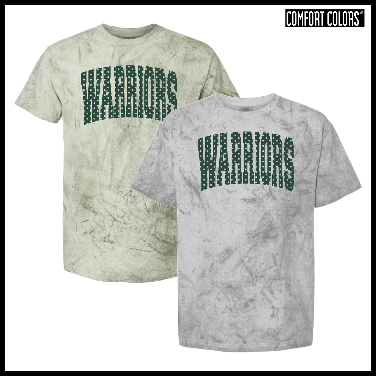 Ouachita Warriors Polka Dot Short Sleeve Comfort Colors Colorblast T-Shirt