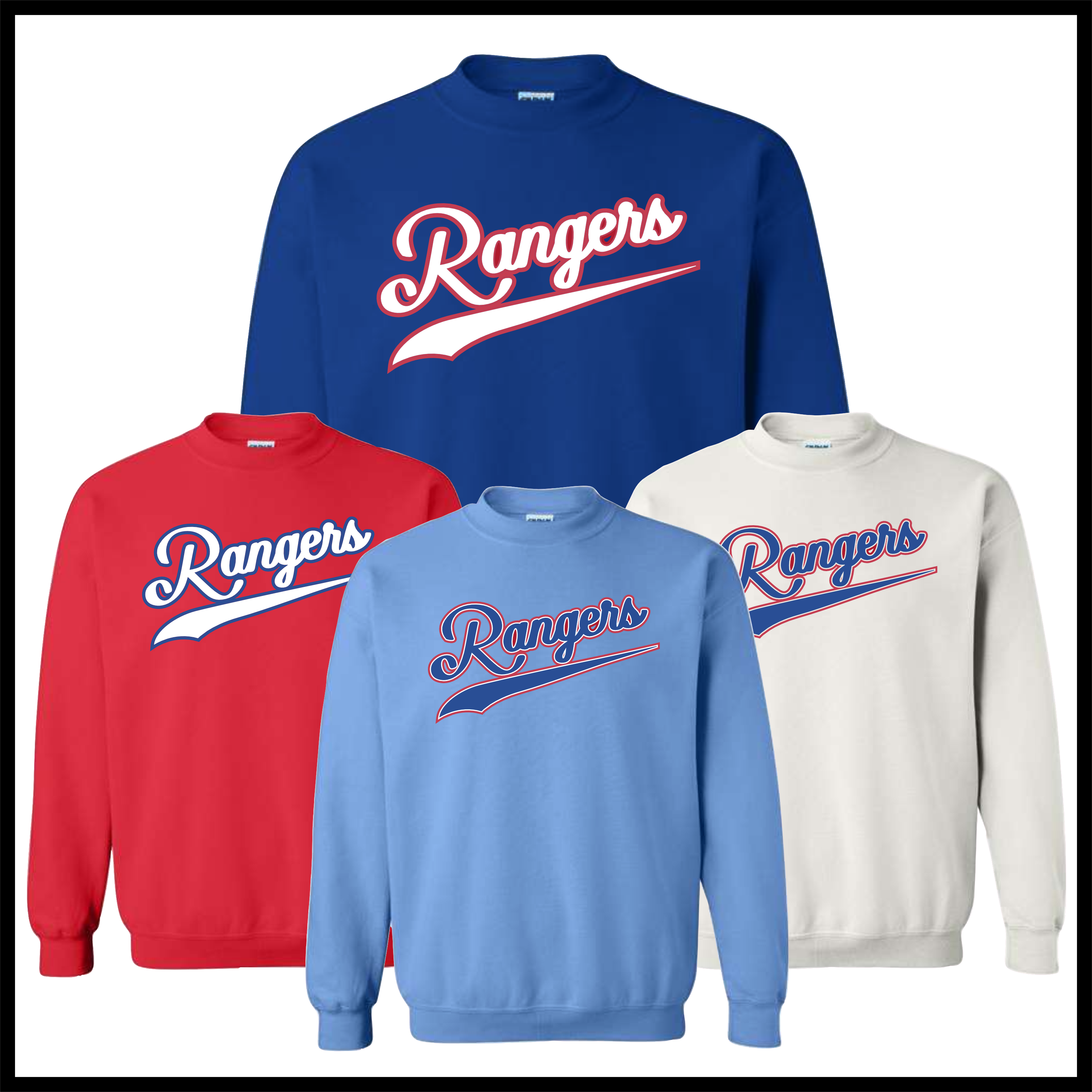 Rangers Cotton Blend Crewneck Sweatshirt