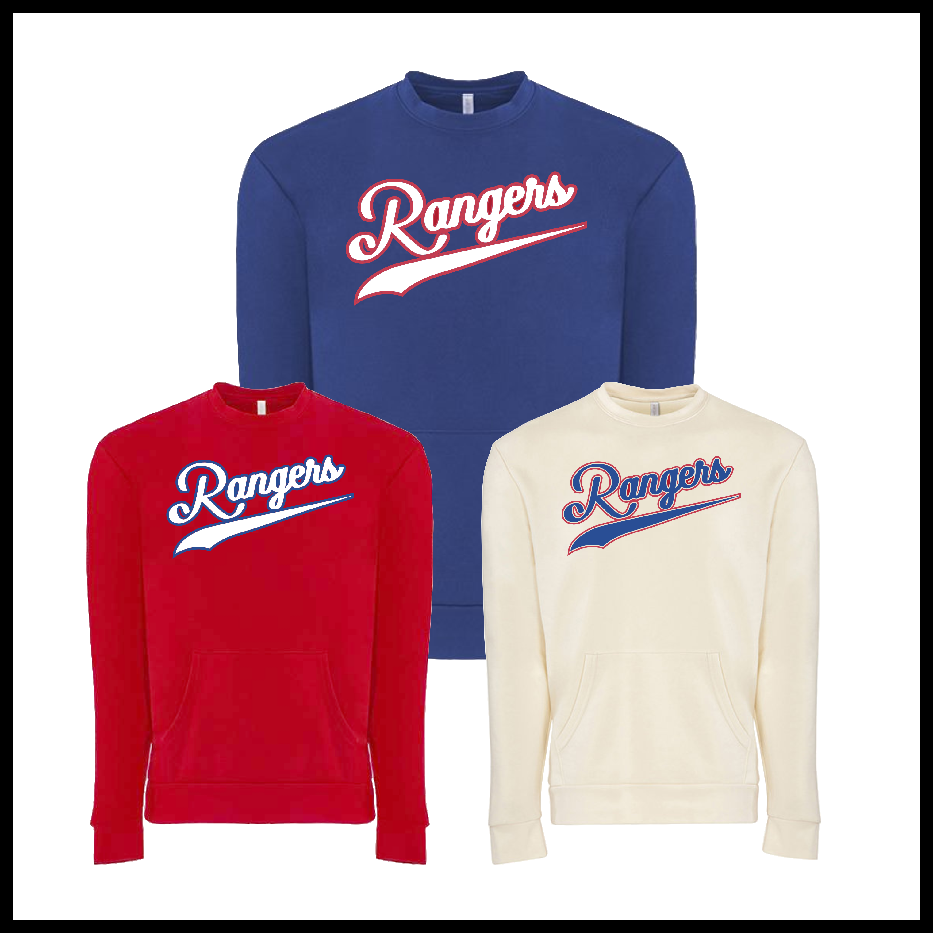 Rangers Cotton Blend *POCKET* Crewneck Sweatshirt