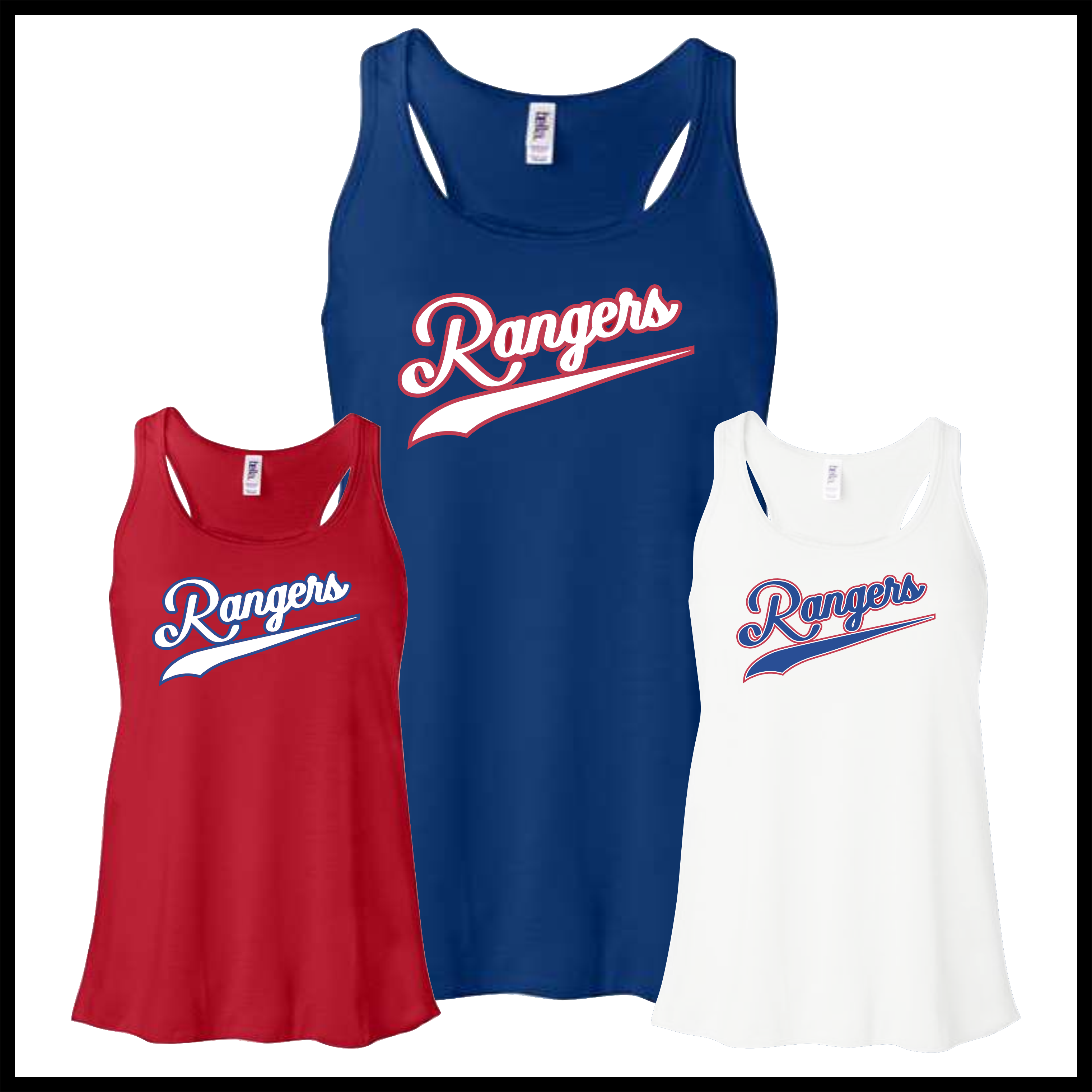 Rangers Ladies Ringspun Cotton Tank