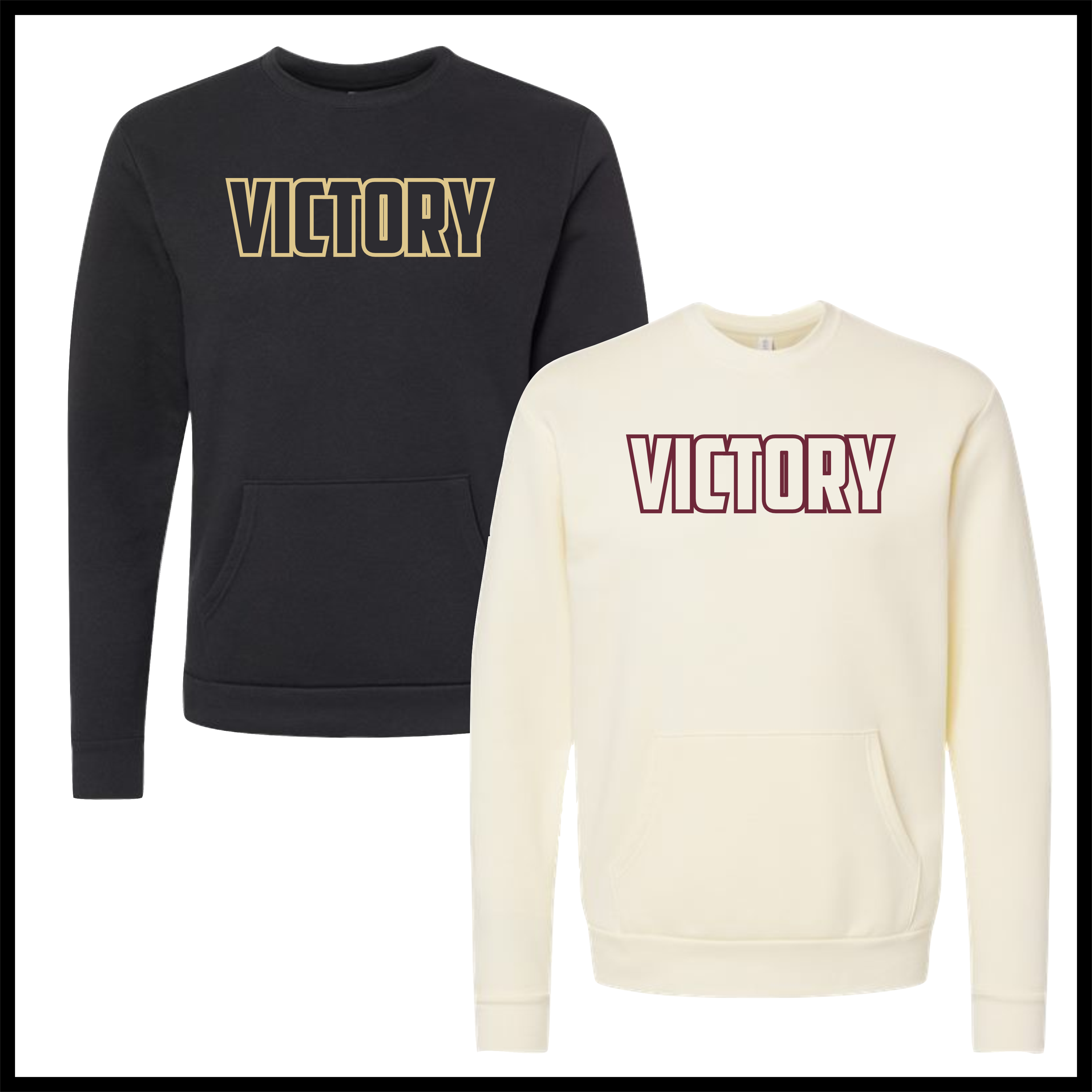 Victory Baseball Block Logo *POCKET* Crewneck Sweatshirt