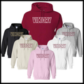 Victory Baseball Block Logo Cotton Blend Hoodie Sweatshirt