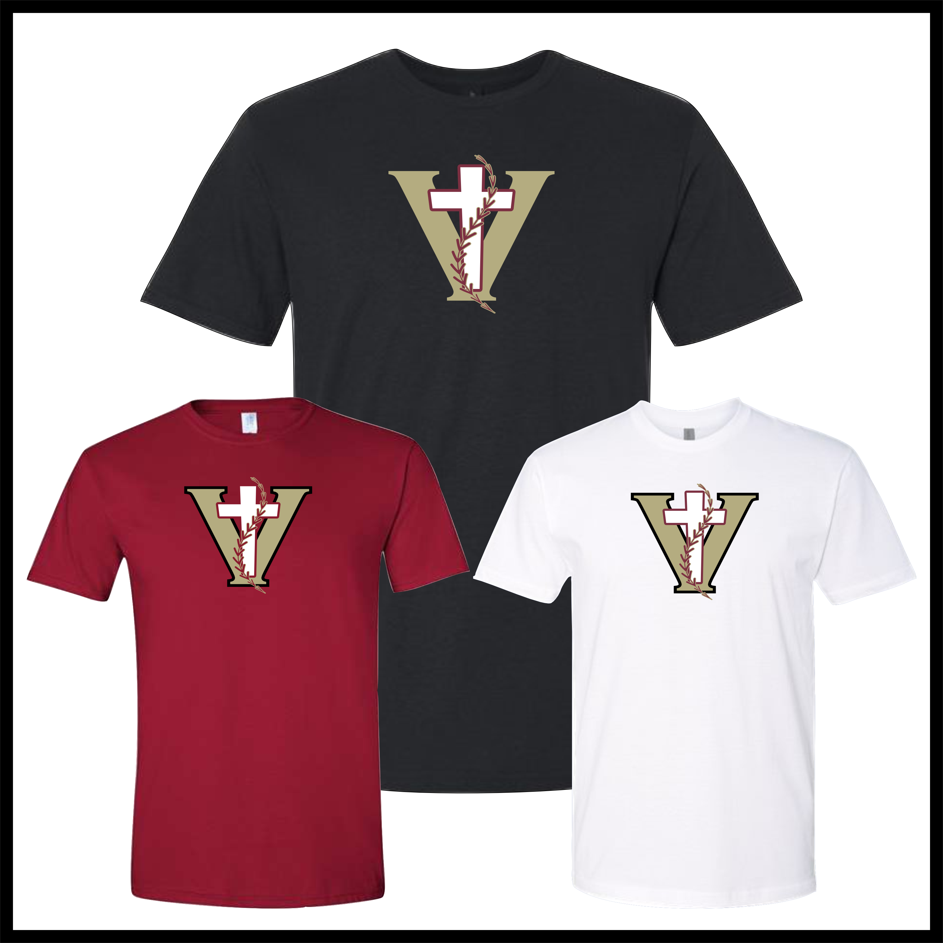 Victory Baseball V Logo Short Sleeve Cotton T-Shirt