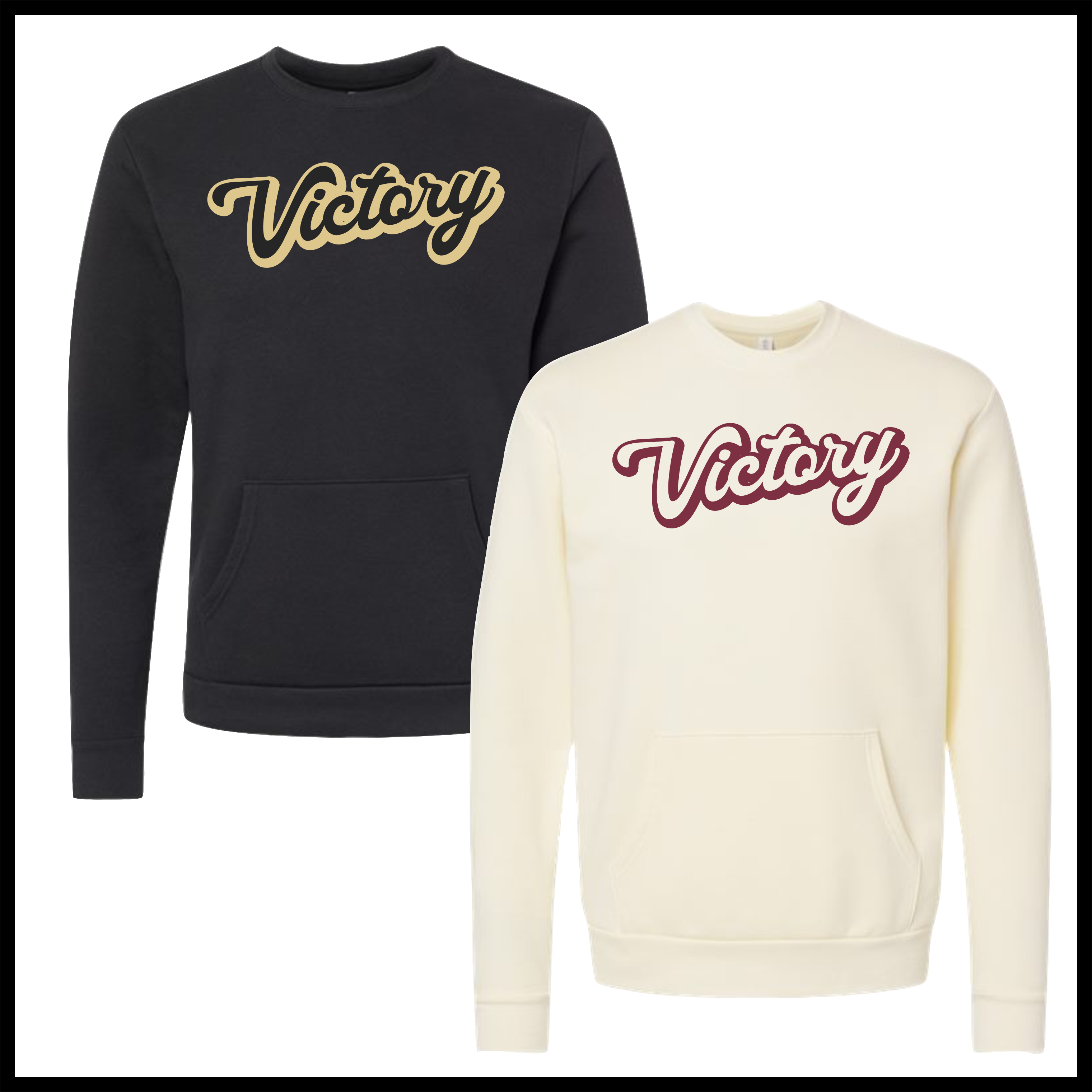 Victory Baseball Script Logo *POCKET* Crewneck Sweatshirt
