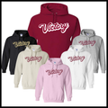Victory Baseball Script Logo Cotton Blend Hoodie Sweatshirt