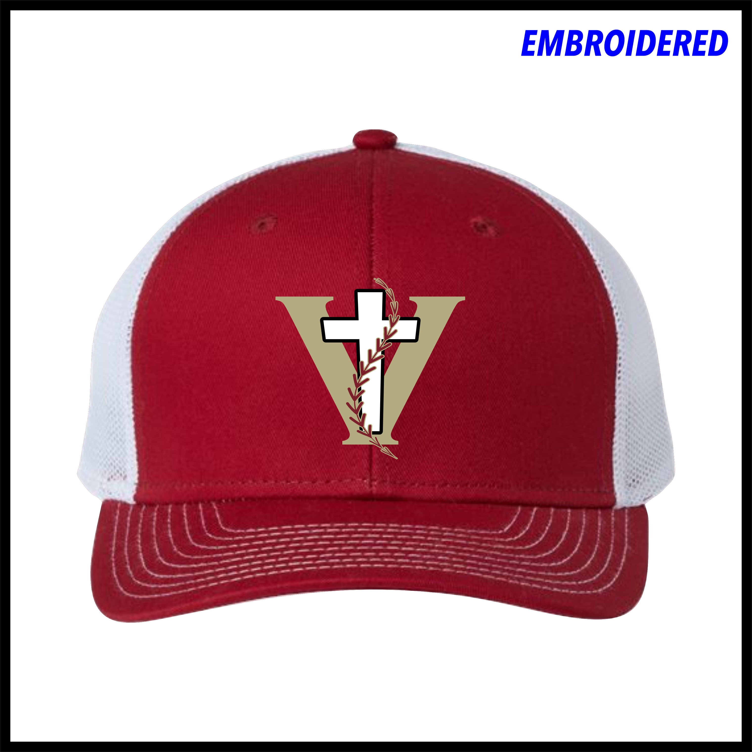 Victory Baseball Cardinal Red Snapback Trucker Hat