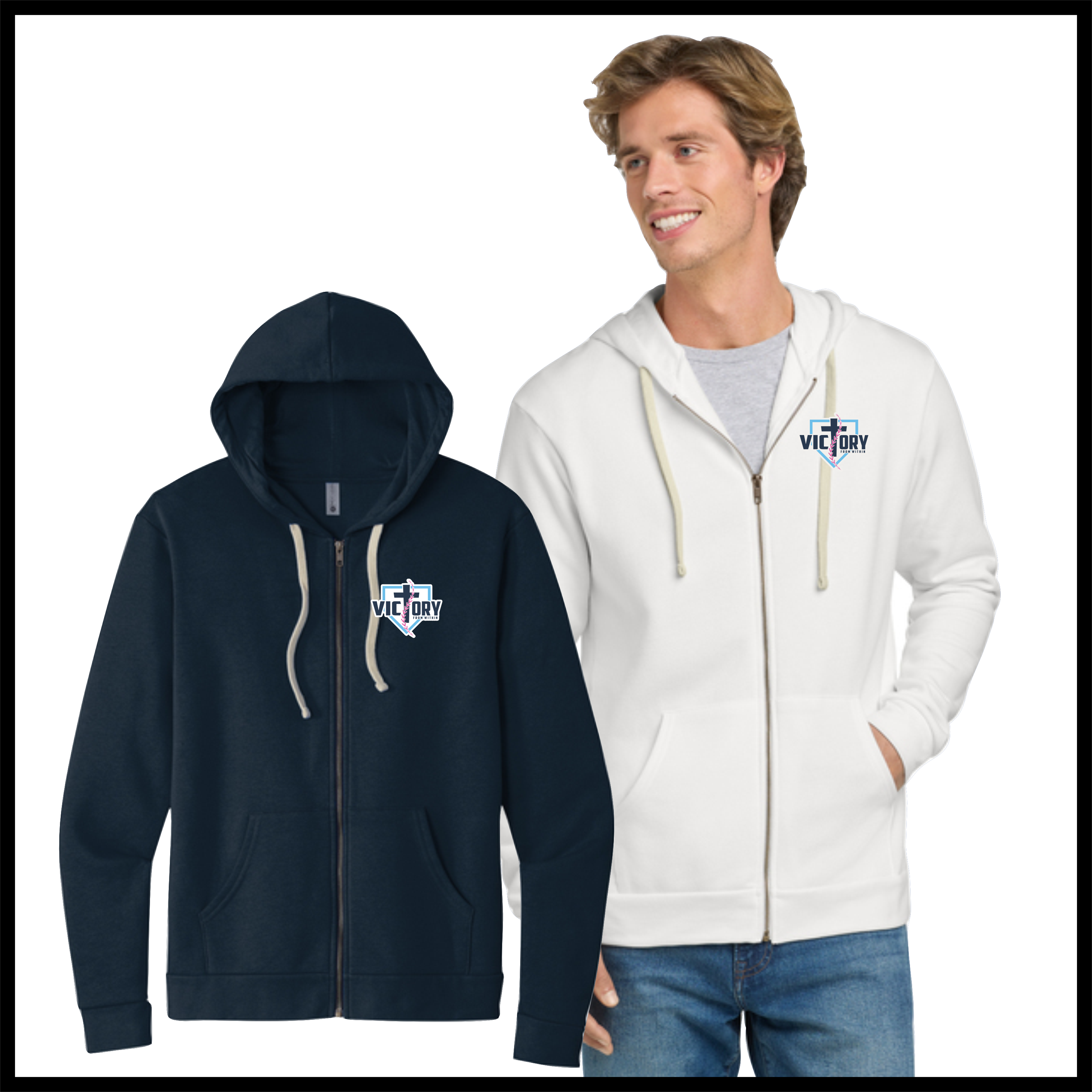 Victory Baseball Full Zip Sweatshirt Hoodie