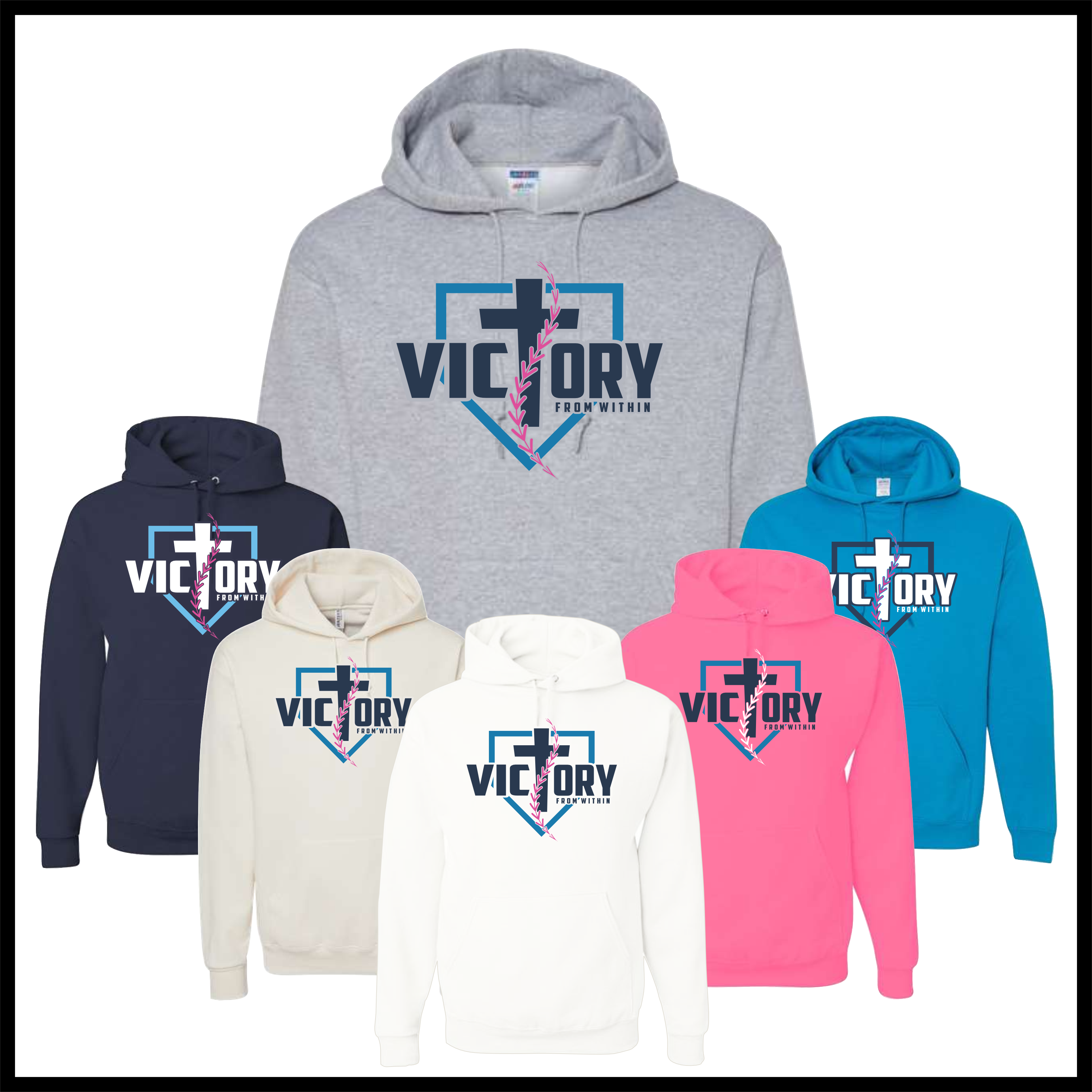Victory Baseball Cotton Hoodie Sweatshirt
