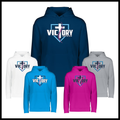 Victory Baseball 100% Poly Wicking Hoodie Sweatshirt