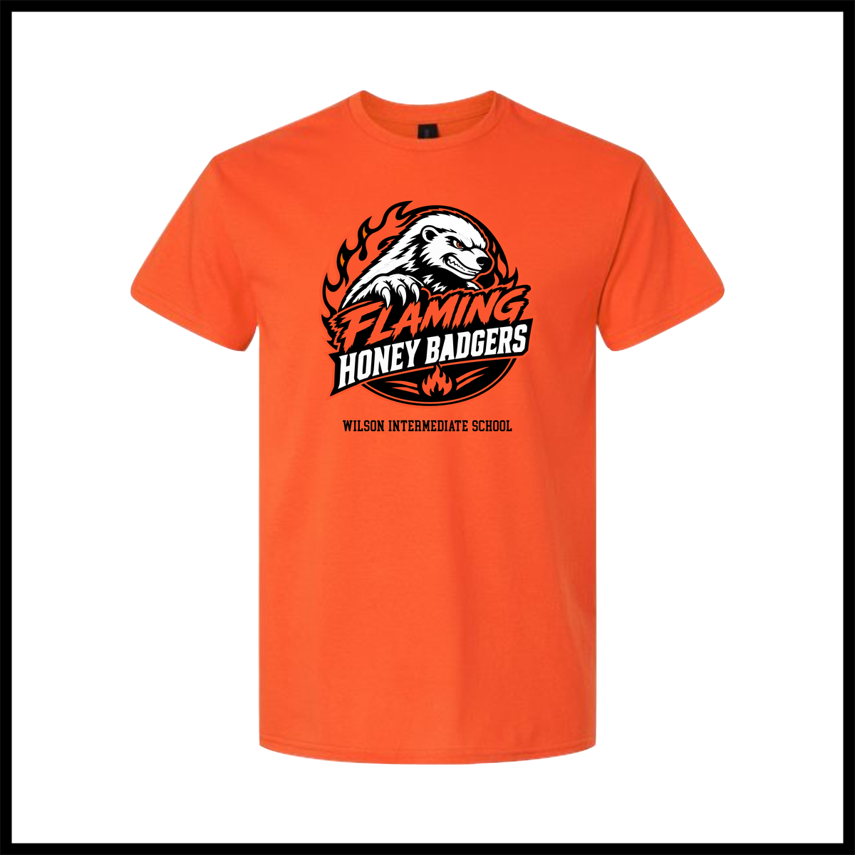 WIS Team Shirt - FLAMING HONEY BADGERS